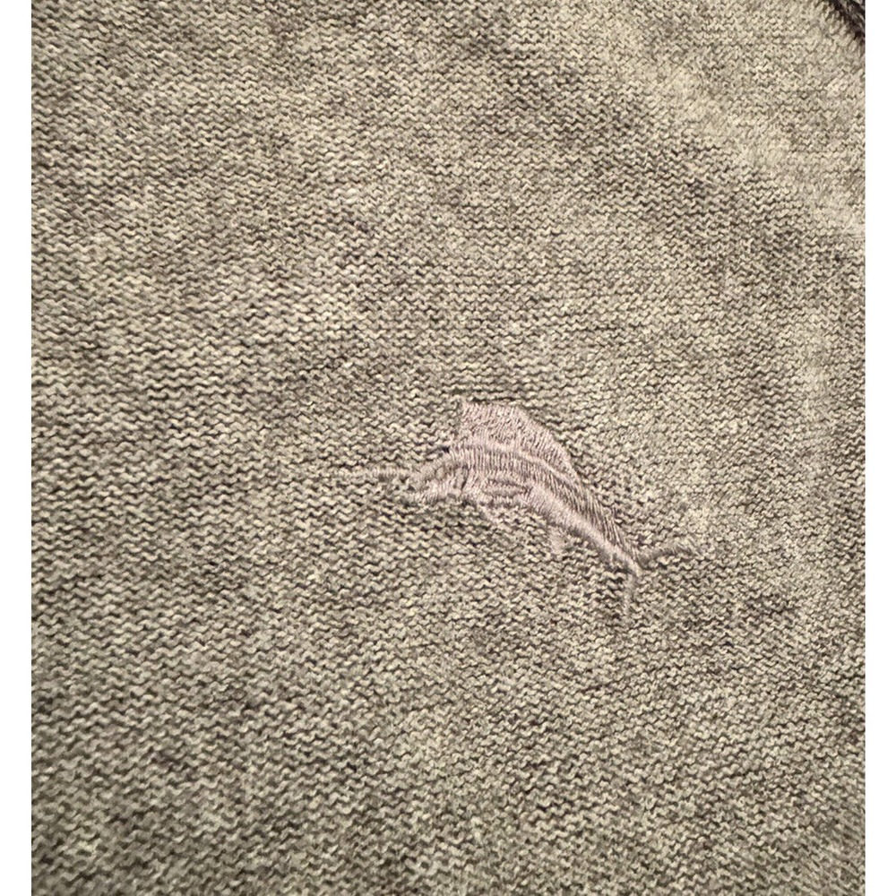 Tommy Bahama Men's Gray 100% Cotton Long Sleeve Pullover Sweater Size Large‎ - Picture 5 of 7